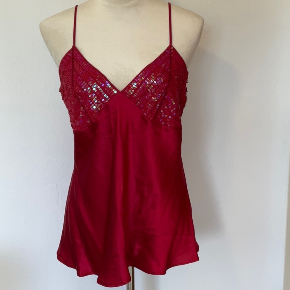 Silk sequined camisole